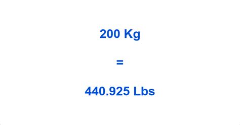 200 In Kg