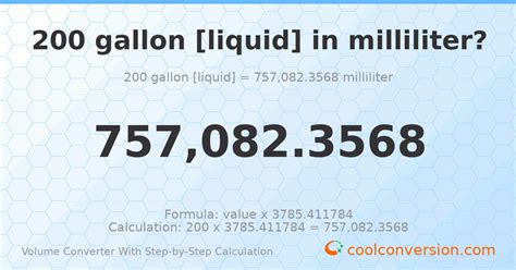 200 Ml To Gallons
