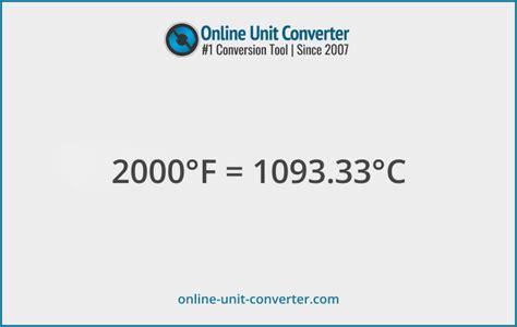 2000 Fahrenheit to Celsius Conversion - Convert 2000 Fahrenheit …