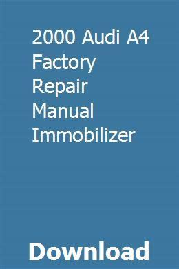 2000 audi a4 factory repair manual immobilizer. - Volkswagen vw t3 transporter parts part manual german.