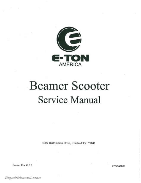 2000 eton beamer moped service repair manual. - Konzentration und kooperation in der schweizerischen textilwirtschaft..