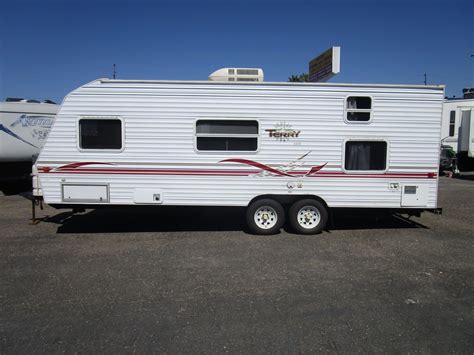 Select 2000 Terry Ultra-Lite Series M-727X Options . Terry Note. TRAVEL TRAILERS/5TH WHEELS - No longer producing after 2009. . . . more (See less) 2000 Note. 2000 prices include air conditioner, awning, exterior shower, stereo, TV antenna, microwave and LPG leak detector (tent models have limited features). Sport Utility models also include .... 