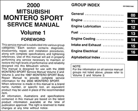 2000 mitsubishi montero sport repair shop manual set original. - Ford expedition 2003 model owners guide.