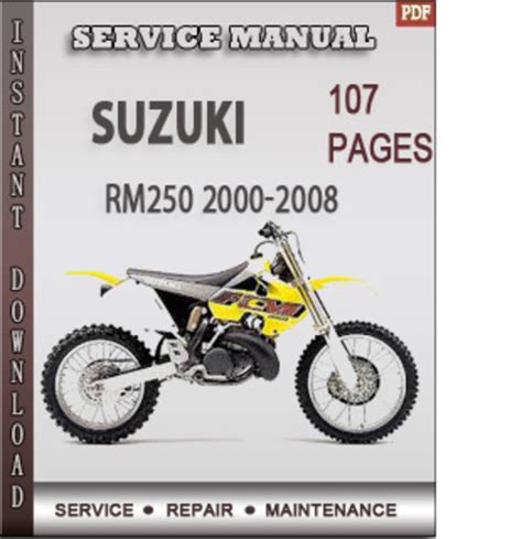 2000 Rm250 Workshop Manual