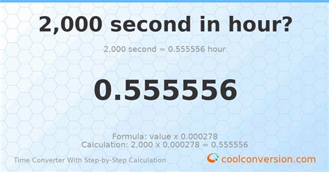 2000 Seconds In Hours