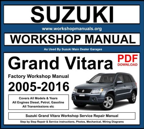 2000 suzuki grand vitara repair manual. - Mercruiser 165 cv manuale del motore.