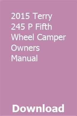 2000 terry 245 p fifth wheel camper owners manual. - Catalogue de la bibliothèque de ricardo heredia, comte de benahavis..