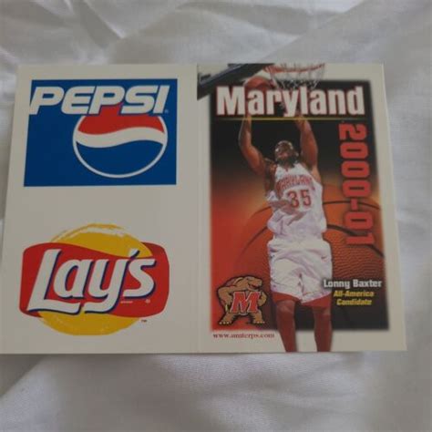 2000-2001 Maryland Terrapins Basketball Pocket Schedule-Lonny …