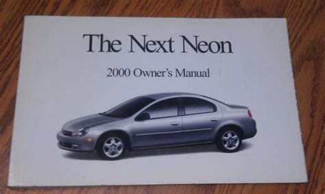 Read Online 2000 Chrysler Neon Owners Manual 