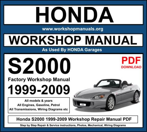 2001 2007 honda s2000 service shop repair manual oem. - Lg lfx28978sb service manuel de réparation manuel.