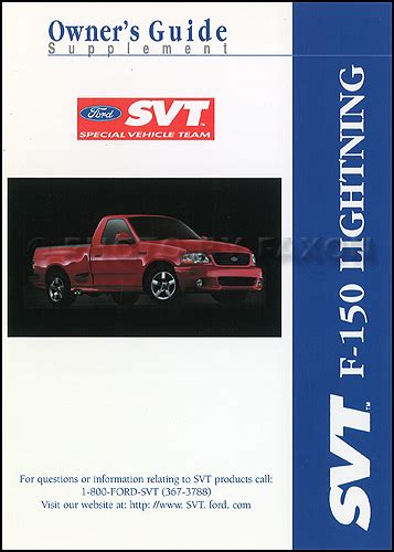 2001 ford svt f150 lightning owners manual guide portfolio. - Physics student solution manual cutnell 4th edition.