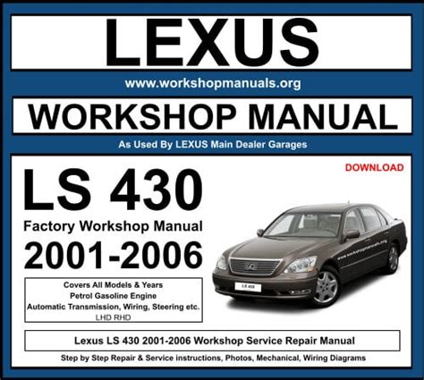 2001 lexus ls430 manual de servicio. - 1972 1973 dodge truck shop service repair manual cd with decal.