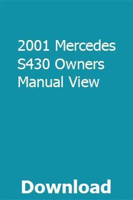 2001 mercedes s430 owners manual view. - Manual of grasscutter farming in nigeria.