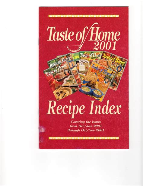 2001 Recipe Index