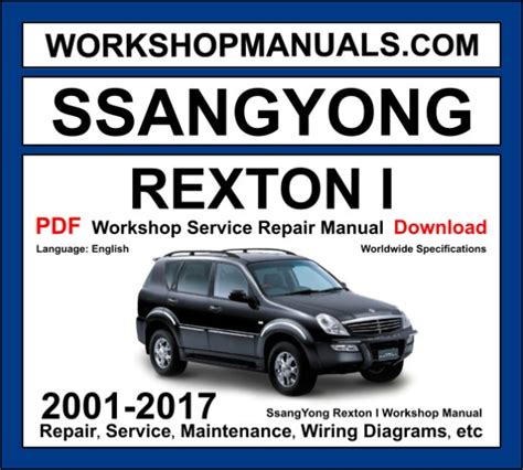 Read Online 2001 2006 Ssangyong Rexton Workshop Service Manual File Type Pdf 
