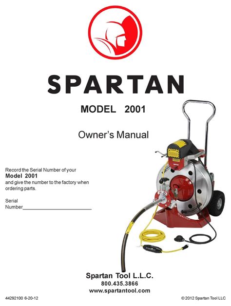 Read Online 2001 Owners Manual 6 20 12 Spartan Tool Llc 