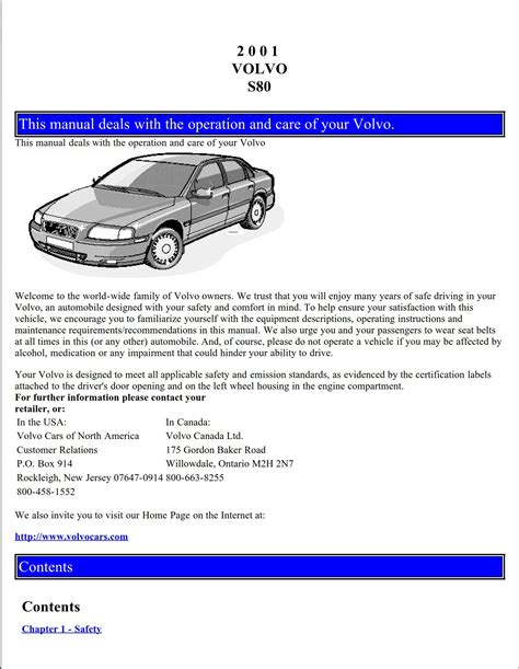 Full Download 2001 S80 Manual Guide 