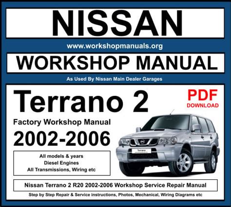 2002 2004 nissan terrano r20 workshop factory service repair manual. - Visión de la conquista de chile según la crónica.