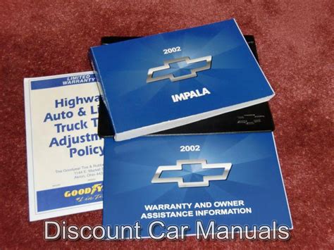 2002 chevy chevrolet impala owners manual. - The essential auto collectibles guide by jeff inglis.
