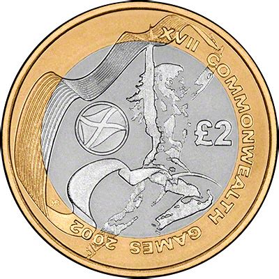 2002 commonwealth games Two Pound Coins ,Scotland + Wales