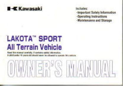 2002 kawasaki atv lakota sport owners manual new. - Der perfekte auftritt wie sie mit einfachen mitteln ihre wirkung verbessern haufe taschenguide german edition.