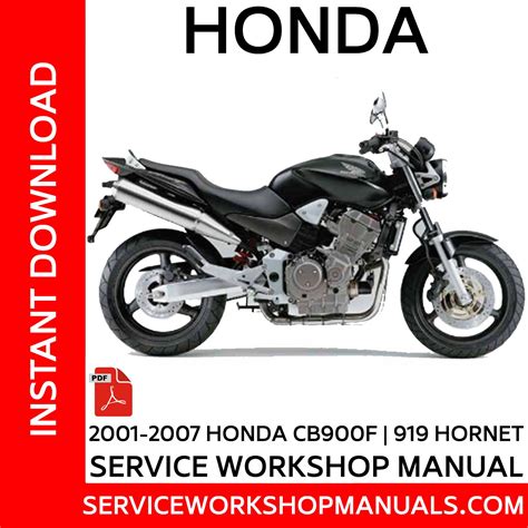 2002-2004 Honda Cb900F, 919 Hornet Workshop Repair Service Manual …