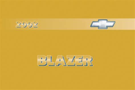 Download 2002 Blazer User Guide 
