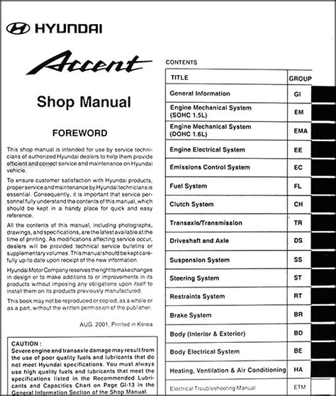 Download 2002 Hyundai Accent Repair Manual 