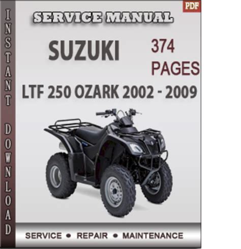 20022009 suzuki ozark ltf250 repair manual. - Manuale di riparazione del motore sunnen.