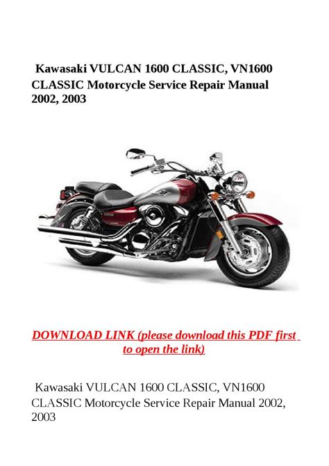2003 2004 2005 2006 2007 2008 kawasaki vulcan 1600 classic vn1600 models service manual. - Blokken ; knorrende beesten ; bint ; rood paleis ; karakter.