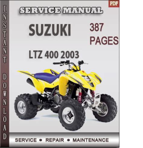 2003 2006 suzuki ltz400 ltz 400 workshop service repair manual. - Arte de narrar y la noción de literatura oral.
