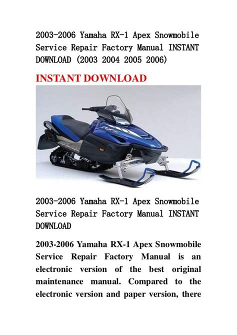 2003 2006 yamaha rx1 snowmobile ski workshop service manual. - Las entidades voluntarias de acción social en españa.