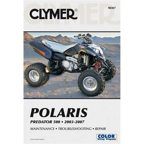 2003 2007 clymer polaris atv predator 500 service manual new m367. - Filters and filtration handbook sixth edition.