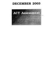 2003 December ACT Form 61E 1 .pdf - Course Hero