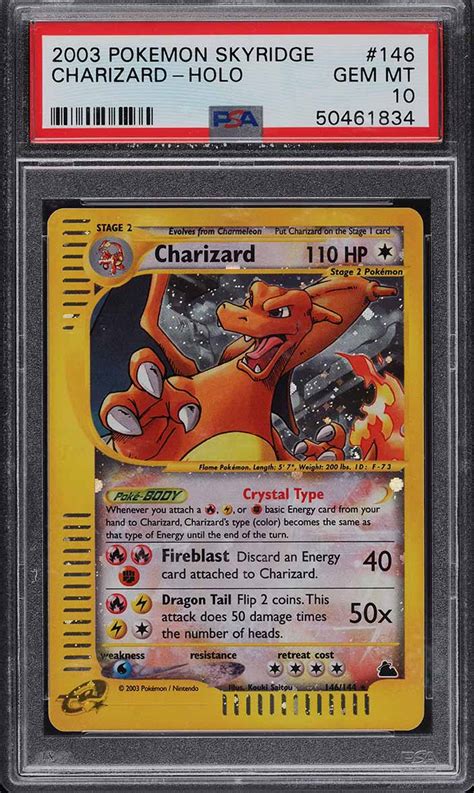 2003 Pokemon Skyridge Holo Crystal Charizard #146 PSA 10 …