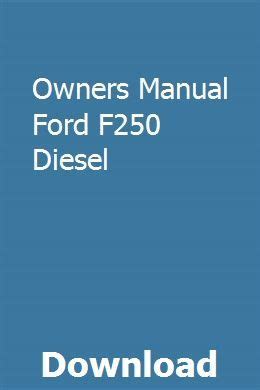 2003 ford f250 73 diesel owners manual. - Can am outlander psd service repair workshop manual 2007.