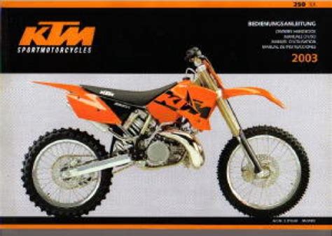 2003 ktm 250 sx 250sx sport motorcycle owners handbook manual minor wear oem. - John deere 3020 brake control valve manual.