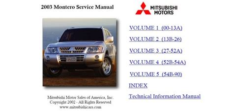 2003 mitsubishi montero limited repair manual. - Manuale operatore fiat 750 per trattori speciali.