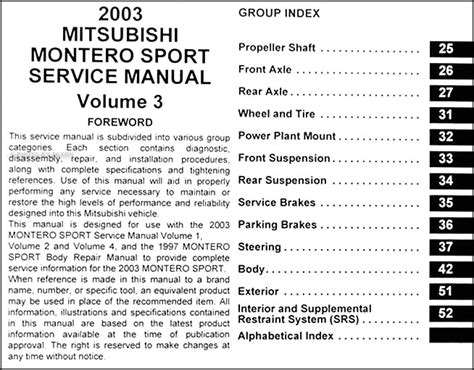 2003 mitsubishi montero sport shop service manual set 4 volume set. - Gemeine zivilprozess in den badischen markgrafschaften..