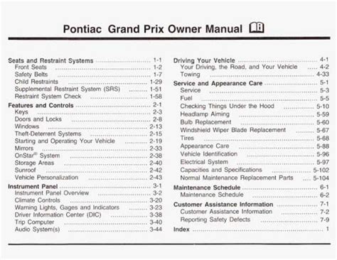 2003 pontiac grand prix owners manual gmpp. - Kubota models t1400 t1400h lawn tractor repair manual.