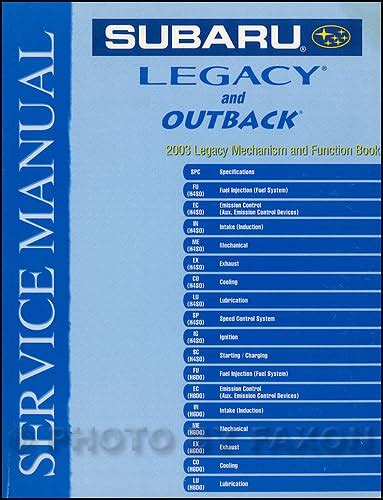 2003 subaru legacy outback mechanism and function manual. - Biology in the 21st century study guide.