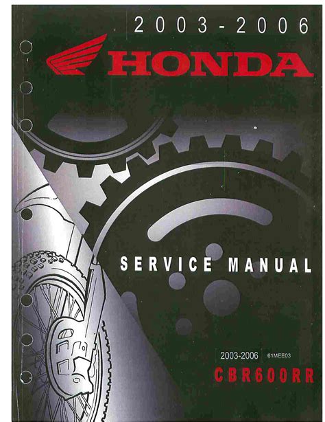 Read 2003 2006 Honda Cbr600Rr Service Repair Manual 