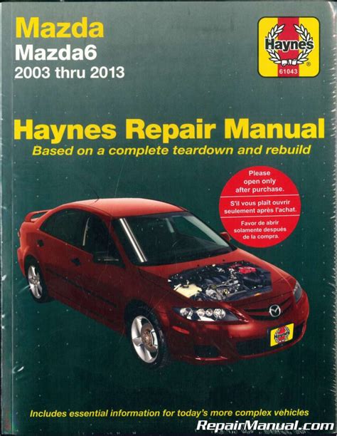 Read Online 2003 Mazda 6 Repair Manual Pdf 