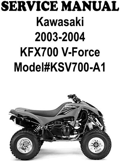 2004 2009 kawasaki kfx 700 kfx700 v force ksv700 repair service manual motorcycle download. - Un beso al azar/ the diabolical baron.