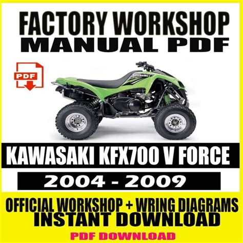 2004 2009 kawasaki kfx 700 kfx700 v force ksv700 repair service manual motorcycle. - Fundamentals of finite elements analysis solution manual.