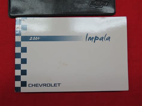 2004 chevy chevrolet impala owners manual. - Lupo 1 4 manuale di riparazione.