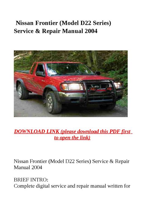 2004 frontier d22 service and repair manual. - Jésuites, ou, la gloire de dieu.