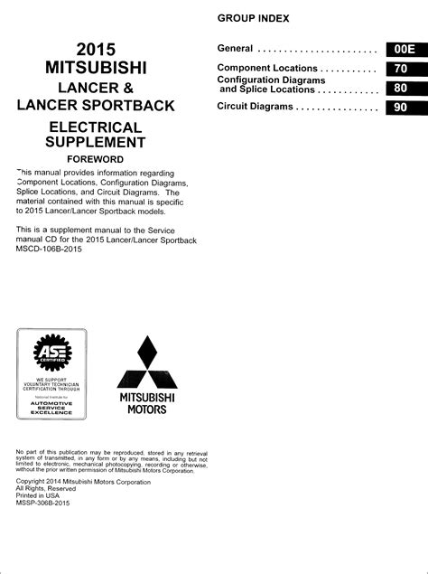 2004 mitsubishi lancer sportback wiring diagram manual original. - Actex study manual for exam fm.