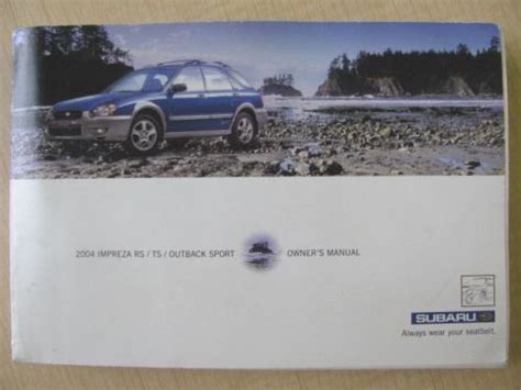 2004 subaru impreza rs ts and outback sport owners manual. - 1967 jeepster repair shop manual original.