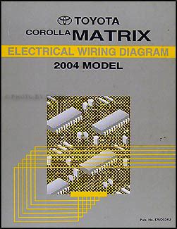 2004 toyota corolla matrix wiring diagram manual original. - El asombroso hombre araña vol 1 volviendo a casa j michael straczynski.
